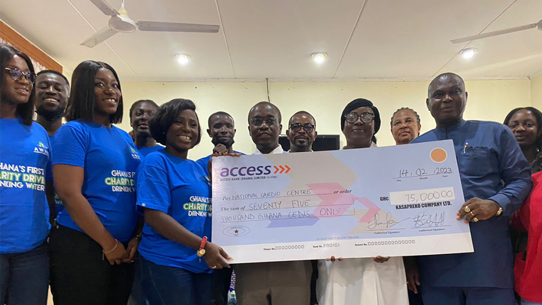 Making Hearts Beat Stronger: Awake Water Donates ₵75,000 to Support Cardiac Care on Valentine’s Day